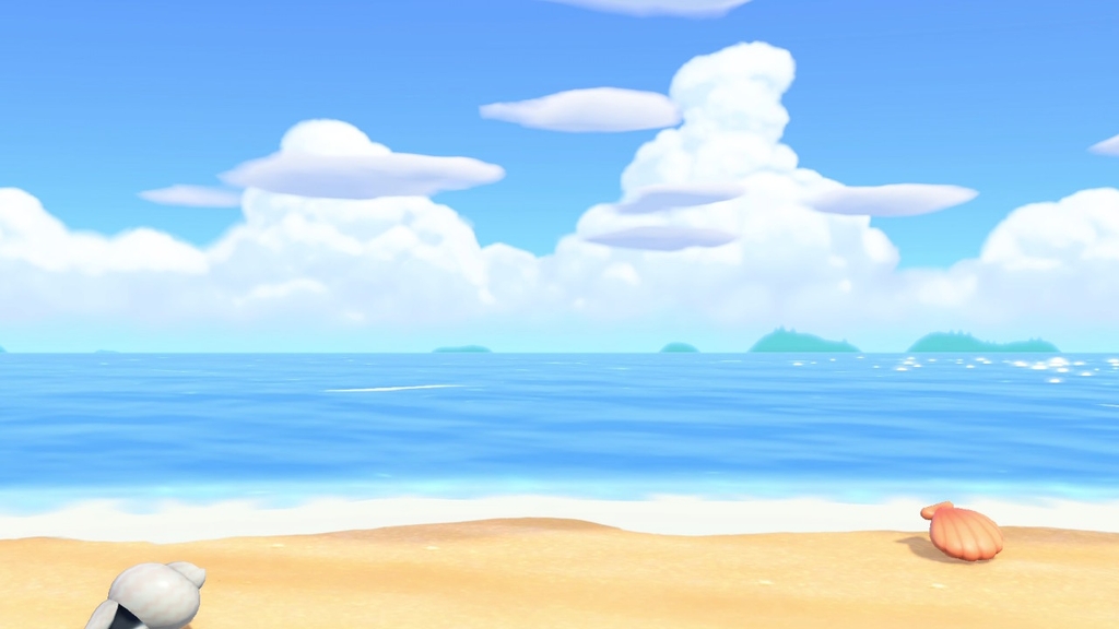 Animal Crossing New Horizons beach background